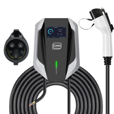 China Wall Mounted EV Home Charger J1772 220V American Standard Type 1 16A Level 1 Charging Portable Electric Vehicle AC EV Charger Factory Manufacturer for sale