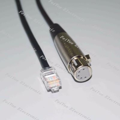 China 5 Pin XLR Cable 5 Pin XLR Spotlight DMX RJ45 Cable To RJ45 Converter for sale