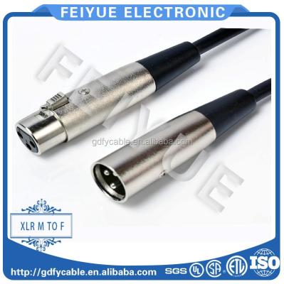 China High Quality Audio Microphone Cable 3pin XLR Cable Male To Female Length Customized for sale