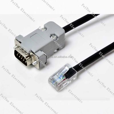 China DVD vedio serial player RS232 cable DB9 to RJ45 cable for sale