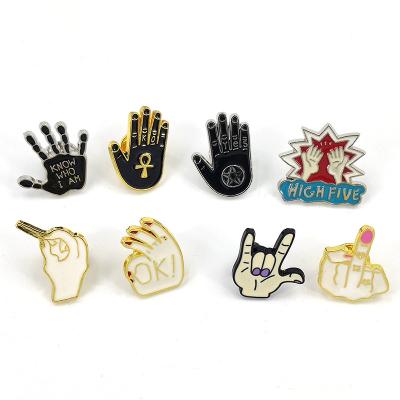 China Custom Soft Enamel Hands Lapel Pin Emblem China Manufacturers Cheap Europe Wholesale Personalized Logo Metal Pins for sale