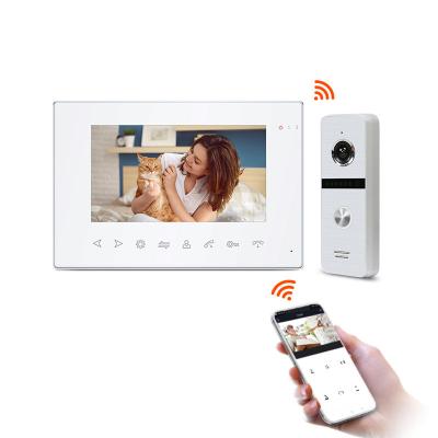 China Wireless Metal HD WiFi Video Door Phone Intercom Doorbell System work with tuya APP. for sale