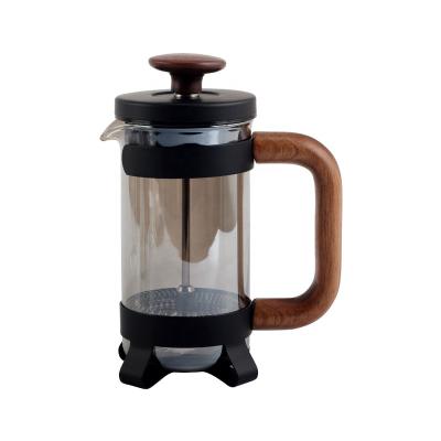 China Glass Wooden Coffee Filter Stainless Steel Business Handle EKEPHY 304 French Press for sale