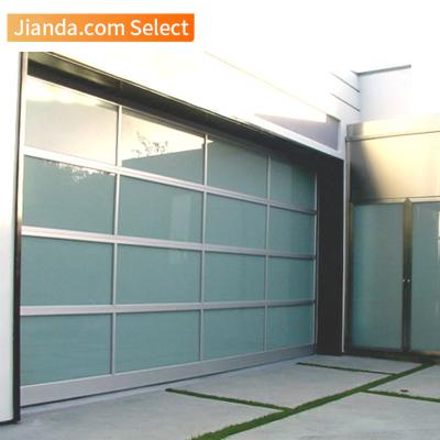 China Decoration factory price transparent glass garage door roll up doors panel garage glass door for sale