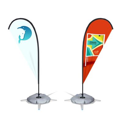 China Lightweight / Portable Customizable Advertising Digital Printing Outdoor Polyester Teardrop Flag Banner for sale