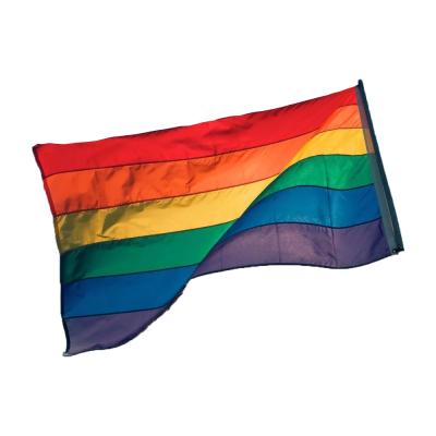 China Wholesale Lightweight/Portable Customize Fadeproof Washable Light Weight Portable Decoration 3*5ft Lgbtq Rainbow Flag for sale