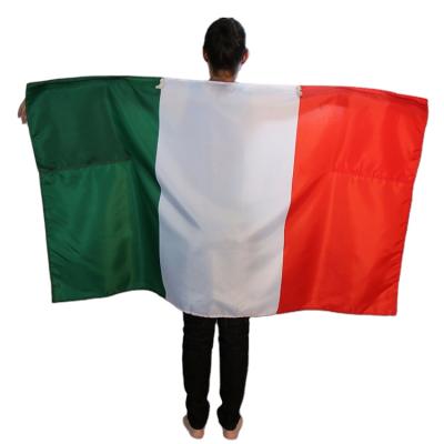 China Professional portable custom design fashion Italy polyester printed shawl body FLYING flag for sale