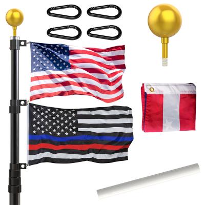 China Gardens Factory Outlet Customizable 20ft Aluminum Retractable Flag Pole Accessories For Buildings for sale