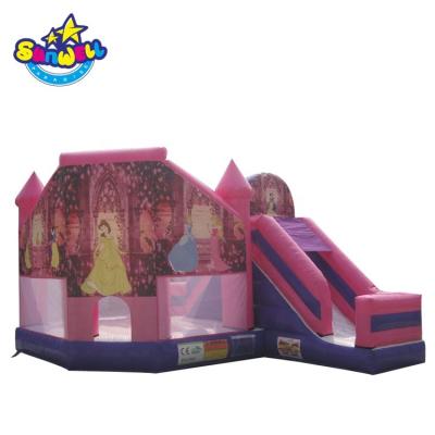 China Park/playground/school/rental inflatable bouncer/festival/home yard princess jumping combo slide frozen bouncy castle for sale