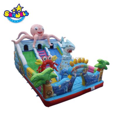 China park/playground/school/rental inflatable jumping castle/festival/home yard sea world, shark kids inflatable playground for sale