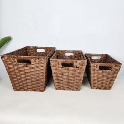 China Wholesale Minimalist Felt Storage Basket Rattan Storage Baskets Kitchen Vegetable Storage Baskets for sale