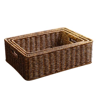 China Minimalist Rattan Basket Storage Other Storage Baskets Organizer Basket For Living Room for sale