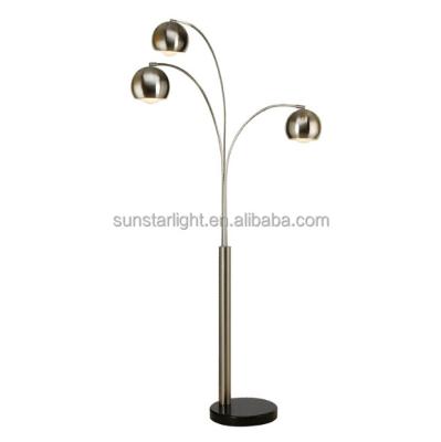 China Modern Three Heads Fish Curve Long Floor Lamp / Arm Light For Living Room / Hotel / Restaurant for sale