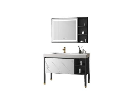 China Modern Factory Furniture Wholesale Floor Mounted Modern Bathroom Vanity Cabinets for sale