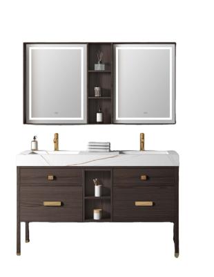 China Modern Floor Mounted OEM Design Installation Method Durable Bathroom Vanity Cabinet for sale