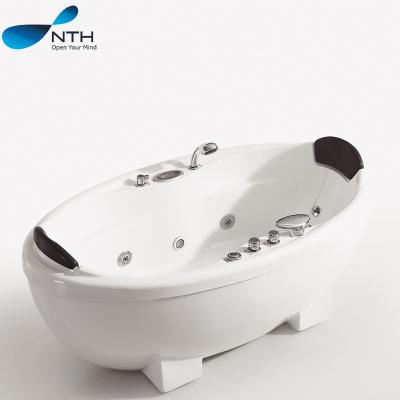 China Modern Hot Sale Modern Bathtub Oval Shape White Massage Custom Acrylic Bathtubs For Adult for sale