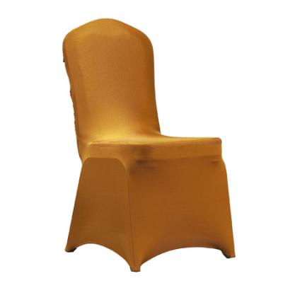 China Contemporary Hotel Restaurant Wedding Chair Cover With Back Design Color Optional for sale