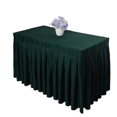 China Wholesale Modern Polyester Hotel Conference Exhibition Rectangle Wedding Tablecloth Cover for sale