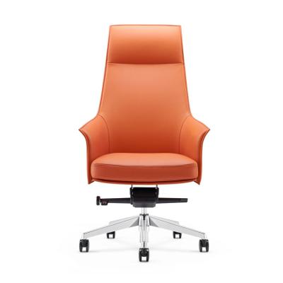 China Luxury High Back Executive Leather Swivel Office Revolving Chairs for sale