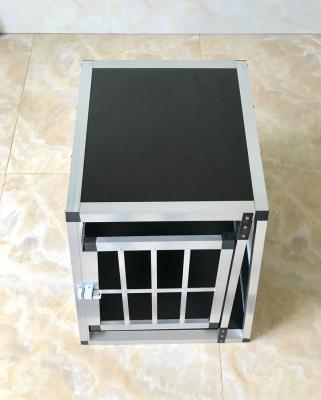 China Breathable Popular Single Door Carrier Aluminum Dog Cage for sale