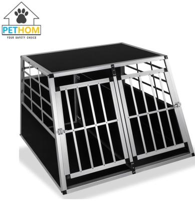 China Breathable XXL Dog Cage Transport Partition Box Dog Carrier 2 Door Puppy Training ZX104A2 for sale