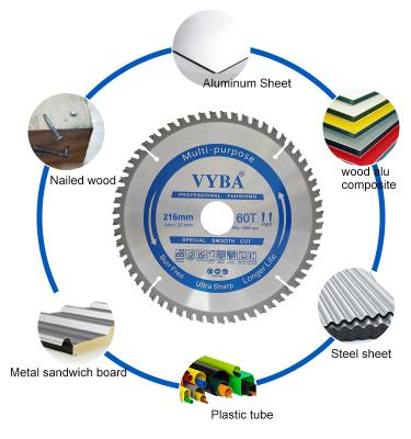 China Building Materials 60T Miscellaneous 216mm Materials Cutting Multi Tool Blades for sale