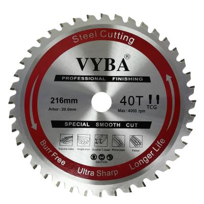 China Steel Cutting 216mm CTT 40T Metal Cutting Saw Blade For Mild Steel Fit For MAKITA Circular Saw for sale