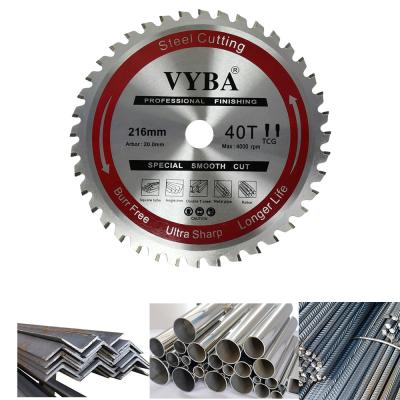 China Ultra Sharp Cut 216mm Steel CTT 40T Circular Saw Blade With Long Cutting Life for sale