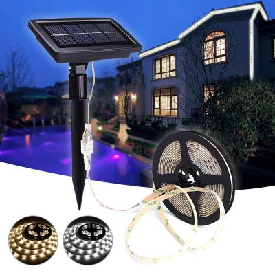 China Wholesale high quality outdoor garden 10m IP65 3528*150led garden decor led solar strip light for sale