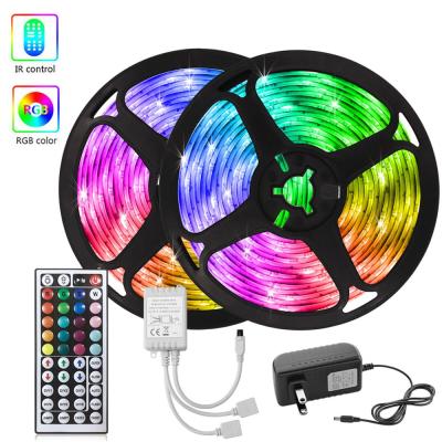 China Diy Remote Control Flexible RGB 5050 Led Light Strip Waterproof Led Strip Lights With 44key Remote Controller for sale