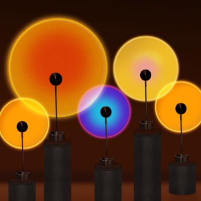 China Modern Romantic Colorful Sunset Floor Lamp For Bedroom Living Room Atmosphere Twilight Date Decorative Led Light for sale