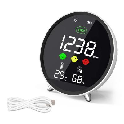 China CO2 air quality monitor pm25 meter ndir CO2 ppmco2 meter with clock CO2 meter with clock CO2 detector for sale