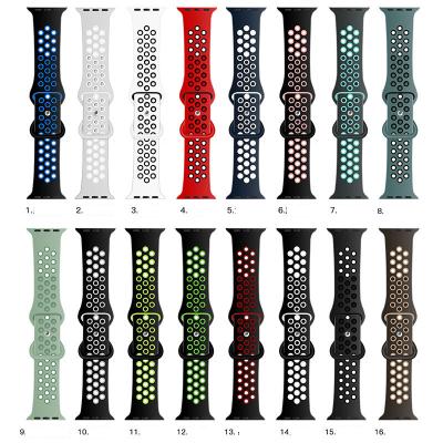 China Light Weight For Apple Watch Band For Apple Watch Strap Silicone Sports Smart Watch Band Accessories 38mm 40mm 42mm 44mm for sale