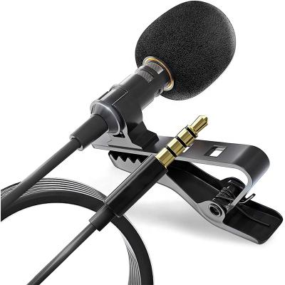 China Lavalier Microphone Car Microphone 3.5mm Audio Jack Plug Mic Stereo Mini Clip Wired External Microphone Lavalier Microphone For Phone for sale