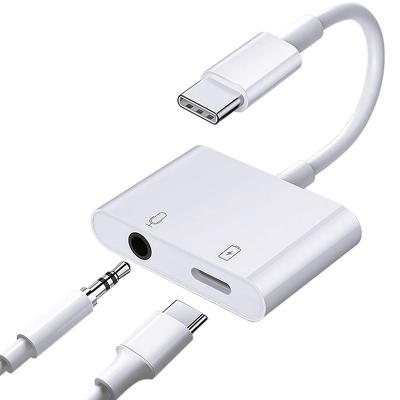 China Mobile phone types Digital audio type aux. Adapter Usb C to Aux Audio. 3.5mm Earphone Jack Adapter Audio Adapter Type C Charging for sale