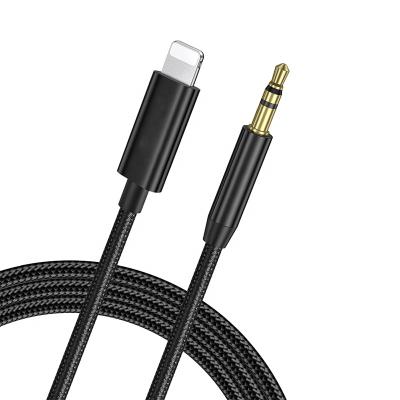 China Lightweight cable charging aux cable. 3.5mm Jack Adapter Cable Headphone Audio Converter Support IOS Pigtail For iPhone for sale