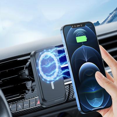 China Wholesale 15W Car Charger KUULAA Amazon Magnetic-Safe Magnetic Wireless Charger 3 in One Wireless Charger Car Phone Holder 15W for iPhone13 for sale