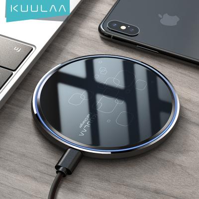 China Fanshion KUULAA Wholesale Good Price Portable Phone 15W 10W Qi Charging Pad Fast Wireless Charger For iPhone for sale