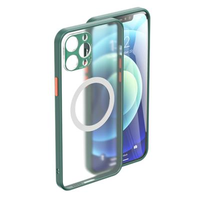 China Support New TPU Clear Transparent Magnetic Magnetic Charger Phone Case KUULAA For iPhone 12 Wireless Charging Phone Case for sale