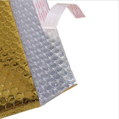 China Barrier Gold Laser Aluminized Film Bubble Wrap Mailer Bag, Aluminized Foil Bubble Mailer for sale