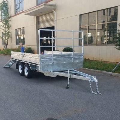 China Car Trailer Side Panels 10x7 12x7 14x7 Flat Surface Demountable Flatbed Trailer For Sale for sale