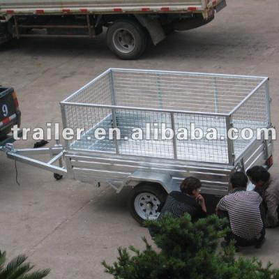 China Car trailer cage trailer with cover deck support for sale