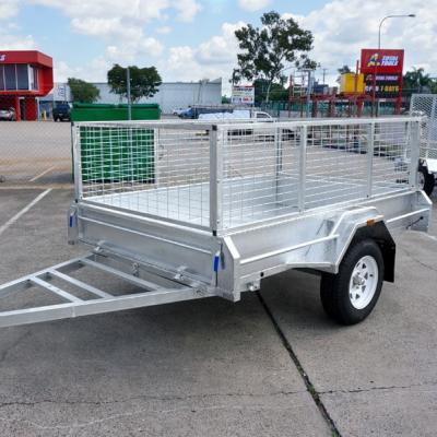 China FULLY WELDED HOT DIP GALVANIZED Car Trailer 8x5 BOX TIPPER/CARGO TRAILER for sale