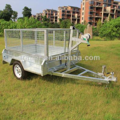 China Fully Welded Car Trailer Cargo Cage Trailer With Tipping for sale