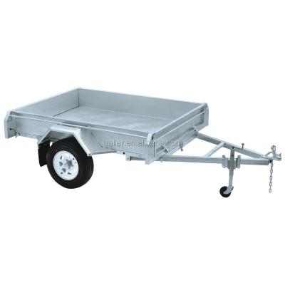 China 7x4 Fully Weld Galvanized Electric Travel Car Trailer 7x4 for sale