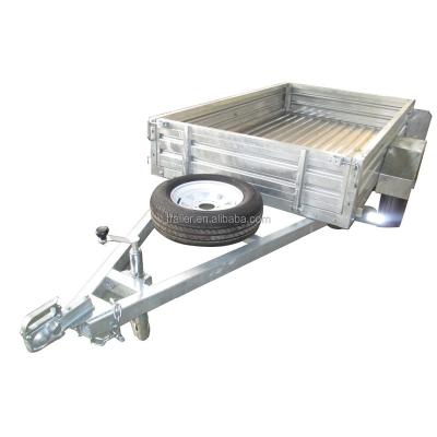 China Hot dipped galvanized car trailer 4x6 4x7 5x8 5x10 boxcar truck trailer for sale for sale