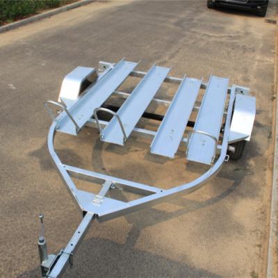 China Hot Dipped Galvanized 3 Rail Truck Trailer Motorcycle Motorbike Trailer Foldingtrailer for sale