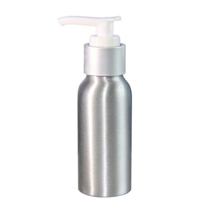 China Personal Care Cosmetic Aluminum Pump Bottle For Lotion Serum 60ml 80ml 120ml 200ml Skin Care Empty Aluminum Bottles With Pump for sale