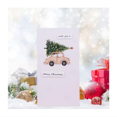 China Europe Wholesale Product Custom Handmade Printing Paper Christmas Merry Christmas Greeting Card for sale