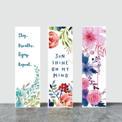 China Europe WINPSHENG Flower Paper Bookmarks Set Custom Gift Bookmarks For Books CMYK Printing Logo Hot Selling Custom 4 Color Customers for sale